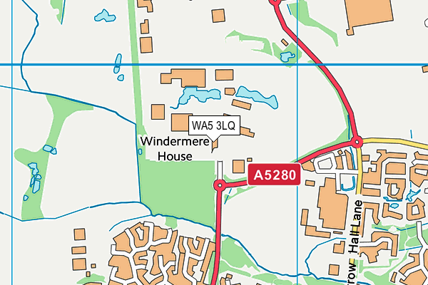 WA5 3LQ map - OS VectorMap District (Ordnance Survey)