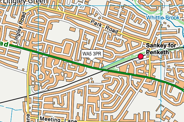 WA5 3PR map - OS VectorMap District (Ordnance Survey)