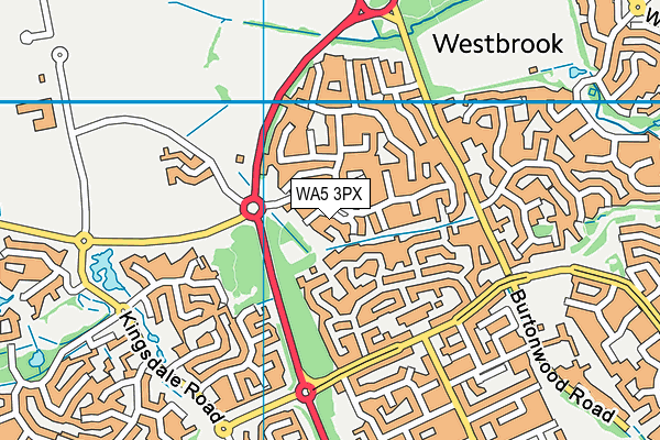 WA5 3PX map - OS VectorMap District (Ordnance Survey)