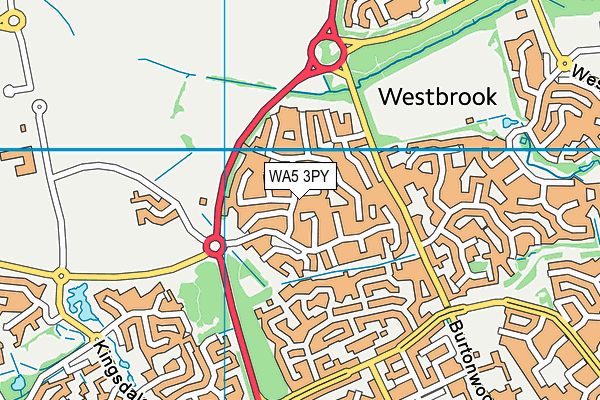 WA5 3PY map - OS VectorMap District (Ordnance Survey)