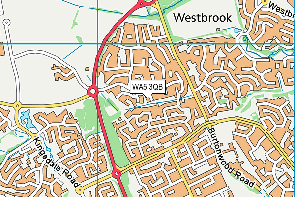 WA5 3QB map - OS VectorMap District (Ordnance Survey)