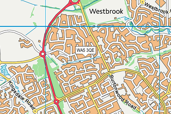 WA5 3QE map - OS VectorMap District (Ordnance Survey)