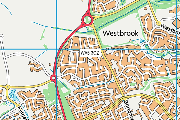 WA5 3QZ map - OS VectorMap District (Ordnance Survey)