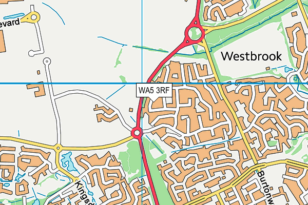 WA5 3RF map - OS VectorMap District (Ordnance Survey)
