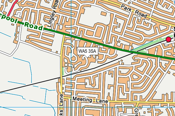 WA5 3SA map - OS VectorMap District (Ordnance Survey)