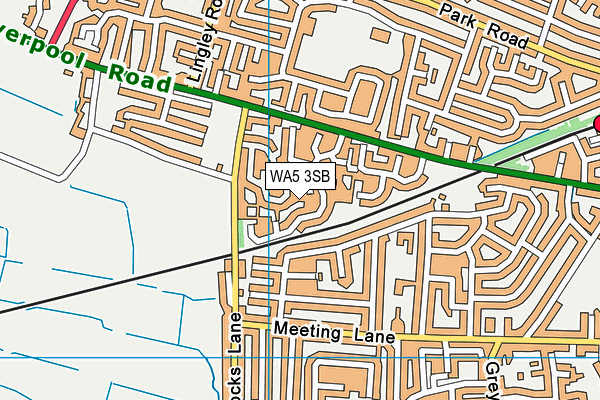 WA5 3SB map - OS VectorMap District (Ordnance Survey)