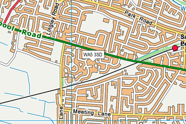 WA5 3SD map - OS VectorMap District (Ordnance Survey)