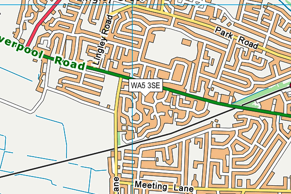 WA5 3SE map - OS VectorMap District (Ordnance Survey)