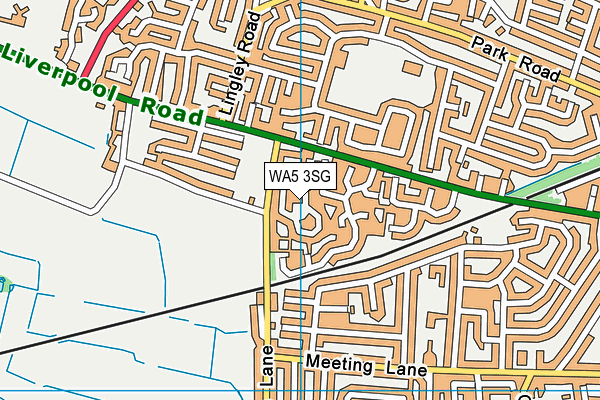 WA5 3SG map - OS VectorMap District (Ordnance Survey)