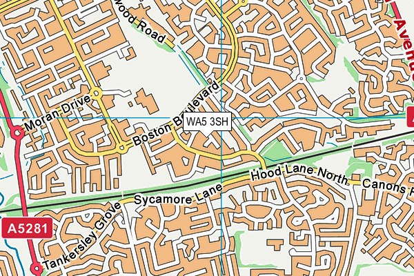 WA5 3SH map - OS VectorMap District (Ordnance Survey)