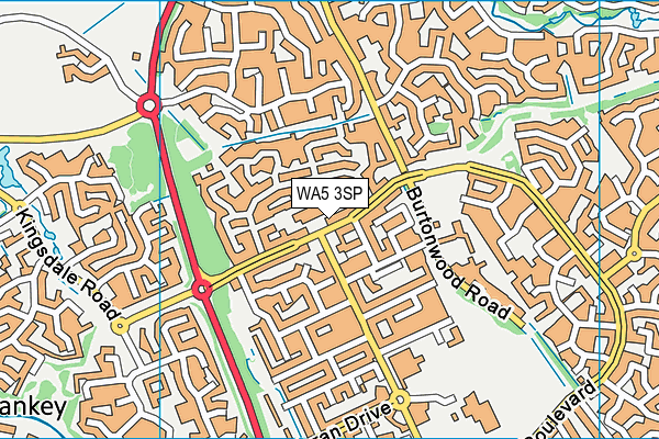 WA5 3SP map - OS VectorMap District (Ordnance Survey)