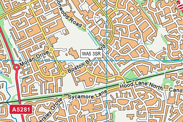 WA5 3SR map - OS VectorMap District (Ordnance Survey)