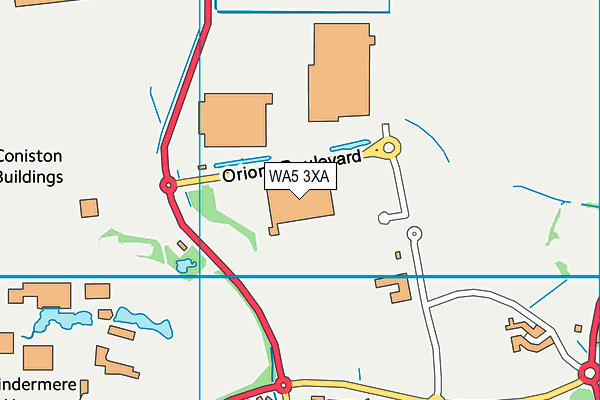 WA5 3XA map - OS VectorMap District (Ordnance Survey)