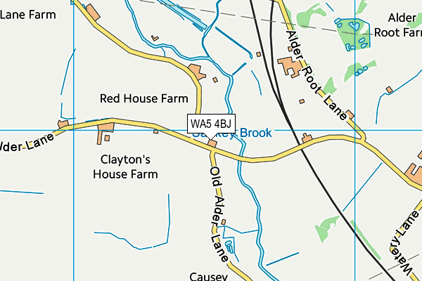 WA5 4BJ map - OS VectorMap District (Ordnance Survey)