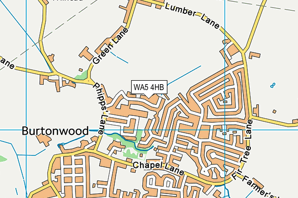 WA5 4HB map - OS VectorMap District (Ordnance Survey)