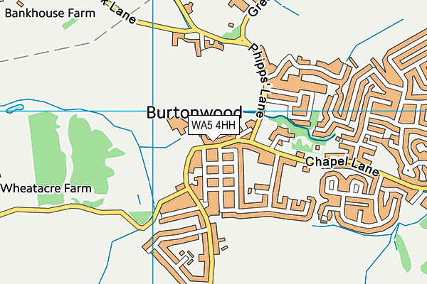 Map of BURTONWOOD CONSTRUCTION SERVICES LTD at district scale