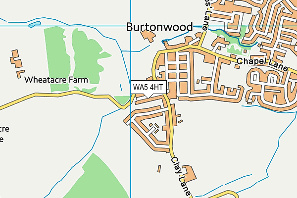 WA5 4HT map - OS VectorMap District (Ordnance Survey)
