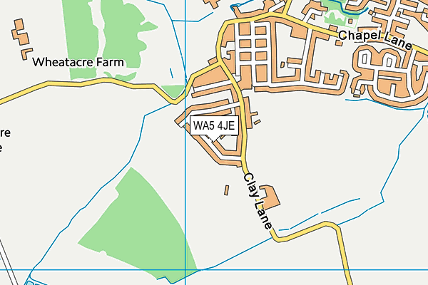 WA5 4JE map - OS VectorMap District (Ordnance Survey)