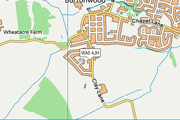 WA5 4JH map - OS VectorMap District (Ordnance Survey)