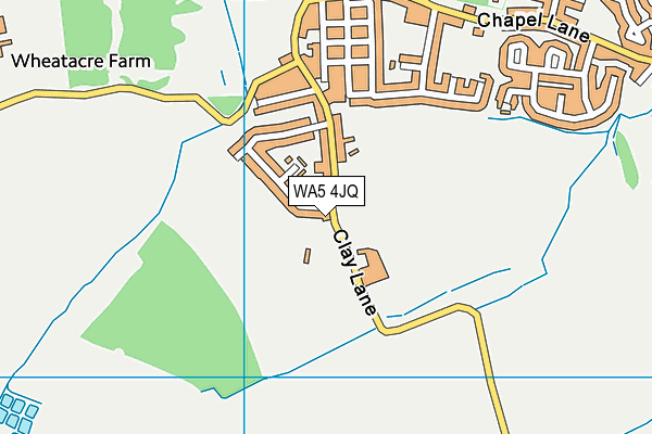 WA5 4JQ map - OS VectorMap District (Ordnance Survey)