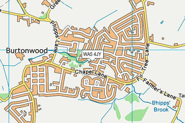 WA5 4JY map - OS VectorMap District (Ordnance Survey)