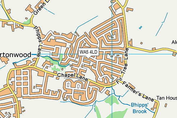 WA5 4LD map - OS VectorMap District (Ordnance Survey)
