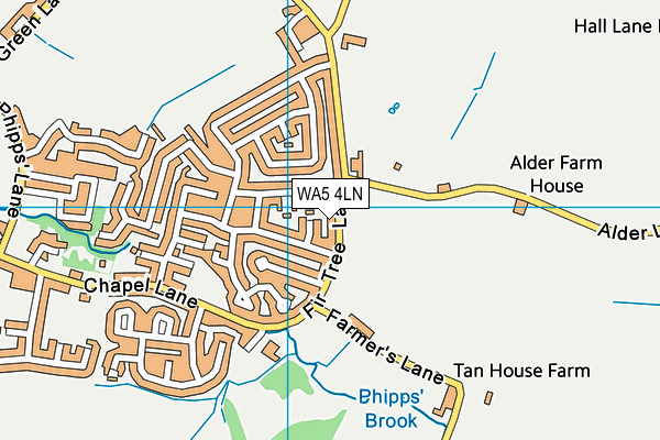 WA5 4LN map - OS VectorMap District (Ordnance Survey)