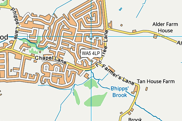 WA5 4LP map - OS VectorMap District (Ordnance Survey)