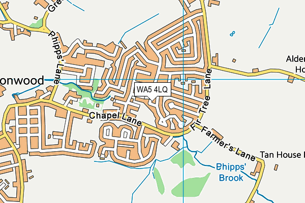 WA5 4LQ map - OS VectorMap District (Ordnance Survey)