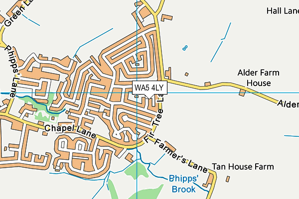 WA5 4LY map - OS VectorMap District (Ordnance Survey)