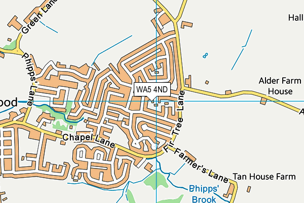 WA5 4ND map - OS VectorMap District (Ordnance Survey)
