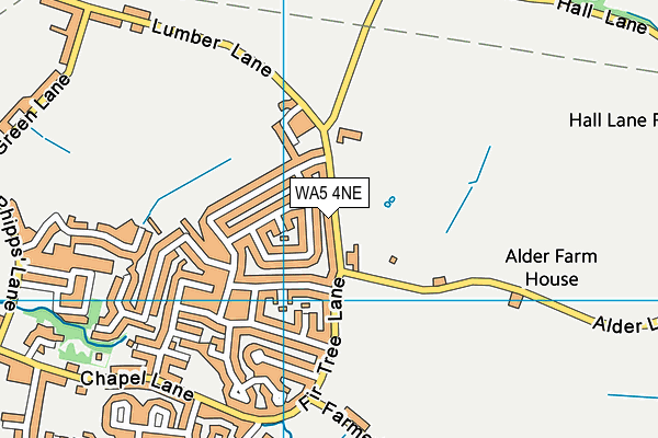 WA5 4NE map - OS VectorMap District (Ordnance Survey)