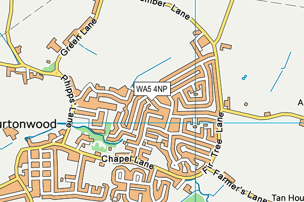 WA5 4NP map - OS VectorMap District (Ordnance Survey)