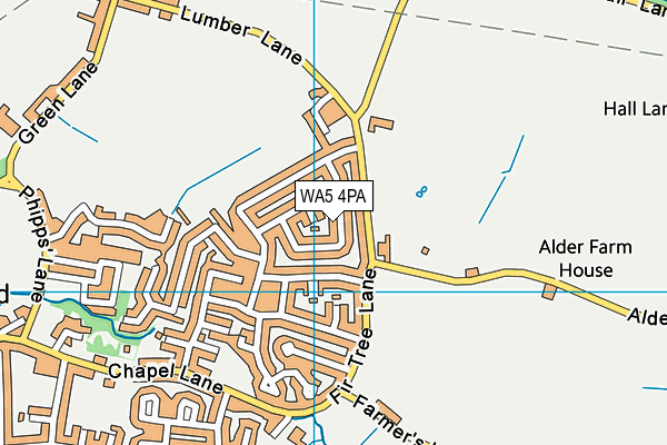 WA5 4PA map - OS VectorMap District (Ordnance Survey)