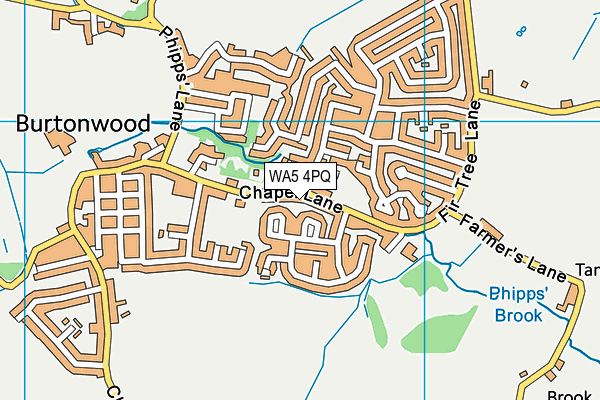 WA5 4PQ map - OS VectorMap District (Ordnance Survey)