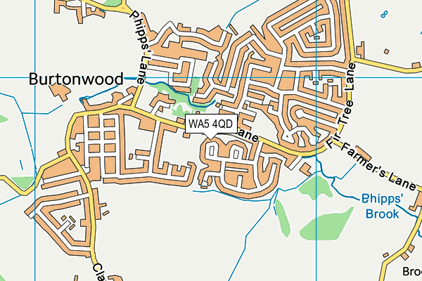 WA5 4QD map - OS VectorMap District (Ordnance Survey)