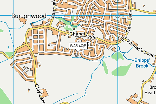 WA5 4QE map - OS VectorMap District (Ordnance Survey)
