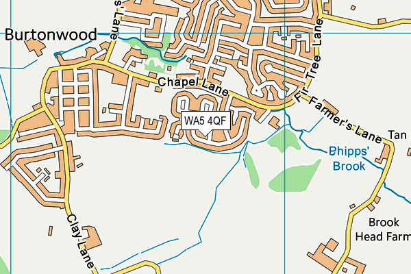 WA5 4QF map - OS VectorMap District (Ordnance Survey)