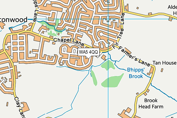 WA5 4QQ map - OS VectorMap District (Ordnance Survey)