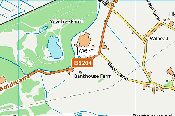 Map of THOMAS HARDY BURTONWOOD LIMITED at district scale