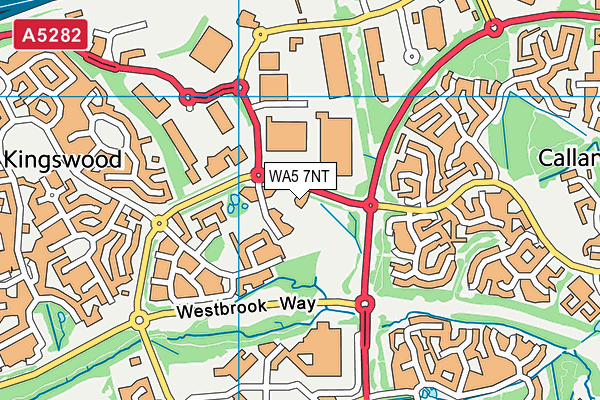 WA5 7NT map - OS VectorMap District (Ordnance Survey)