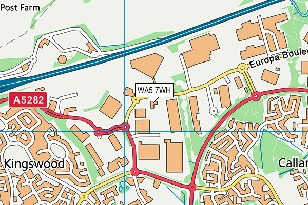 WA5 7WH map - OS VectorMap District (Ordnance Survey)