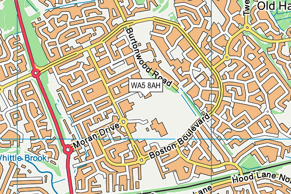 WA5 8AH map - OS VectorMap District (Ordnance Survey)