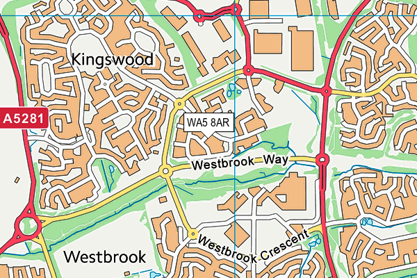 WA5 8AR map - OS VectorMap District (Ordnance Survey)