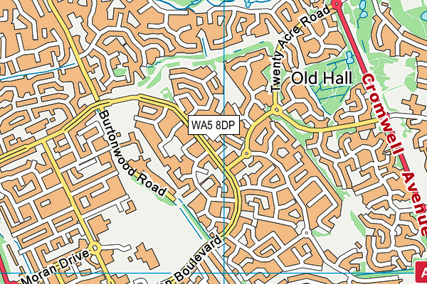 WA5 8DP map - OS VectorMap District (Ordnance Survey)