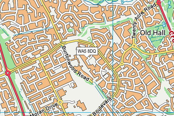 WA5 8DQ map - OS VectorMap District (Ordnance Survey)