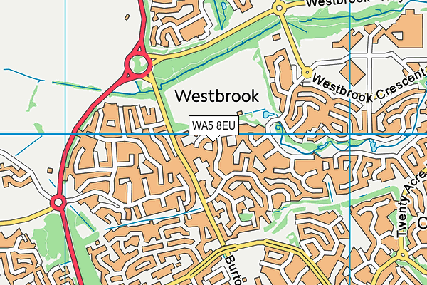 WA5 8EU map - OS VectorMap District (Ordnance Survey)
