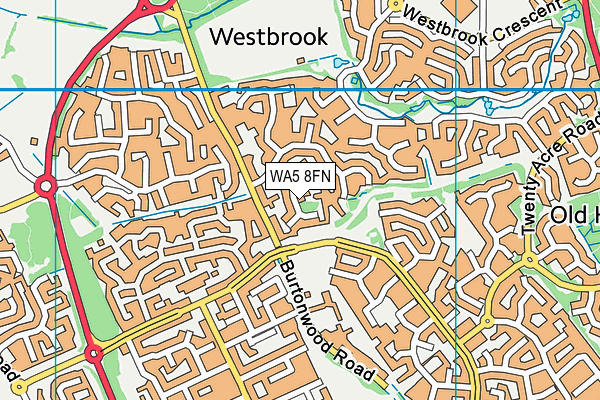 WA5 8FN map - OS VectorMap District (Ordnance Survey)