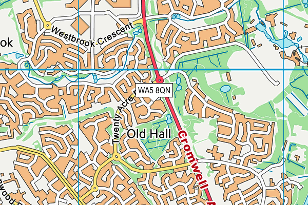 WA5 8QN map - OS VectorMap District (Ordnance Survey)