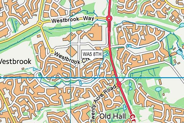 WA5 8TH map - OS VectorMap District (Ordnance Survey)